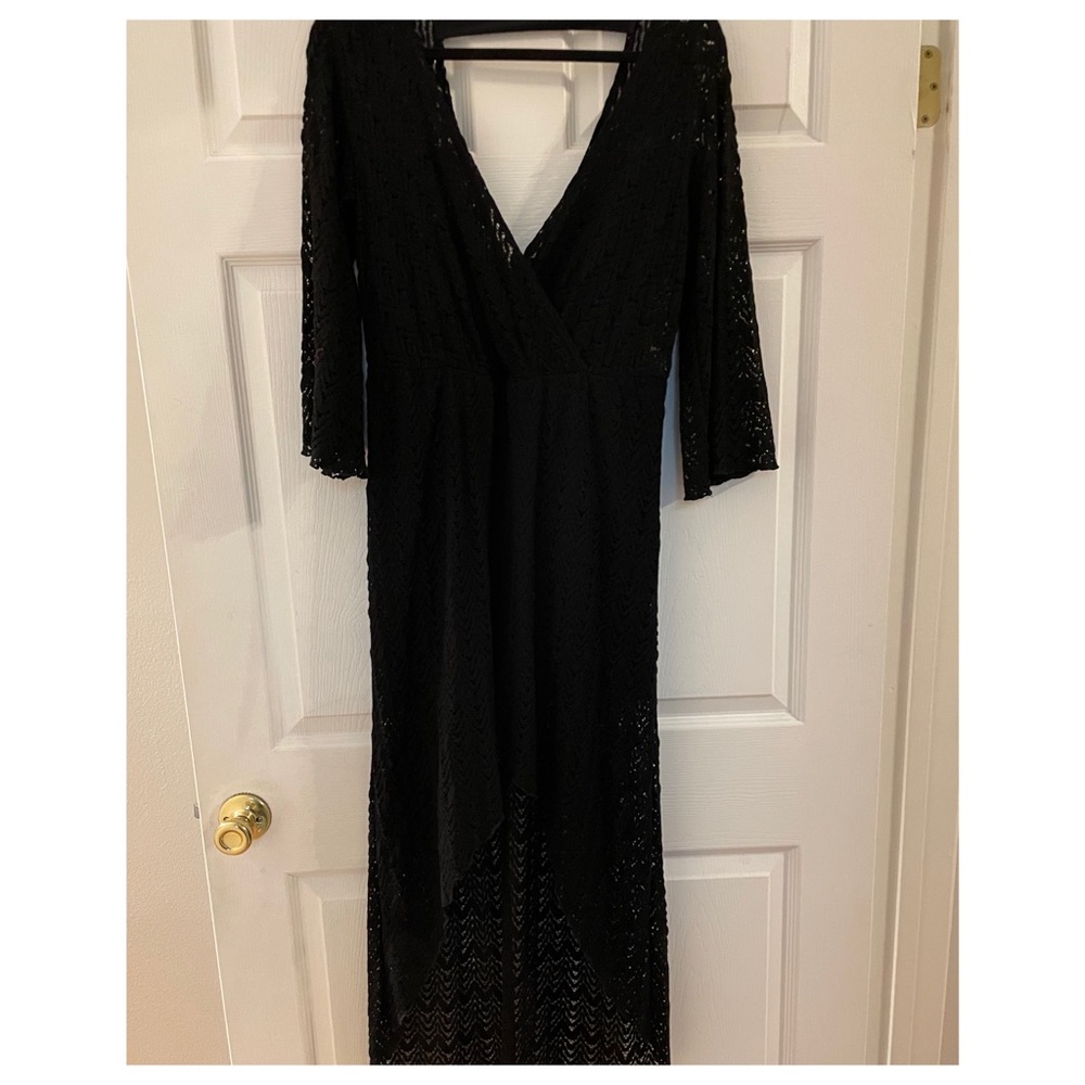 Boho chic black dress